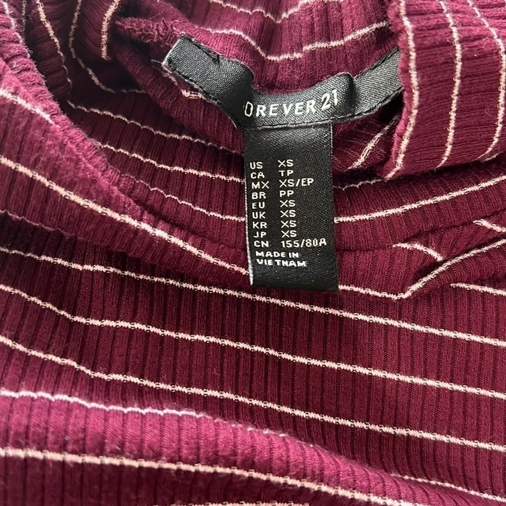 Striped Fitted Mock Turtleneck Dress